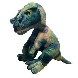 Dan Dee Collector's Choice T Rex Dinosaur Plush Stuffed Animal Blue Green 14"x17